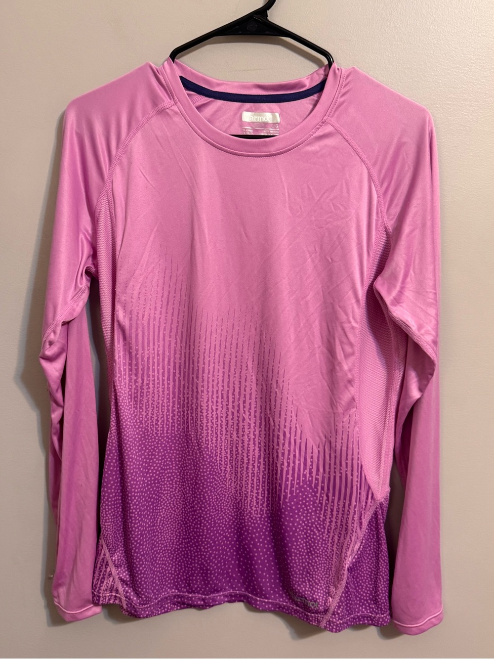 Marmot Women’s L Pink Purple Long Sleeve Performance Athletic Running Top
